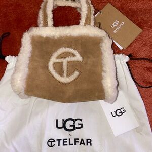 Telfar x UGG Brown Shearling Mini Bag